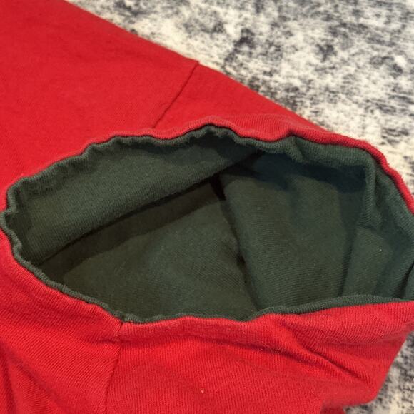 Size XL Vintage Sportswear Shirt Massachusetts Single Stitch Red Green Christmas - Picture 9 of 10